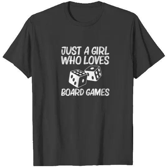 Funny Board Game Art For Girls Kids Dice Checker B T-shirt