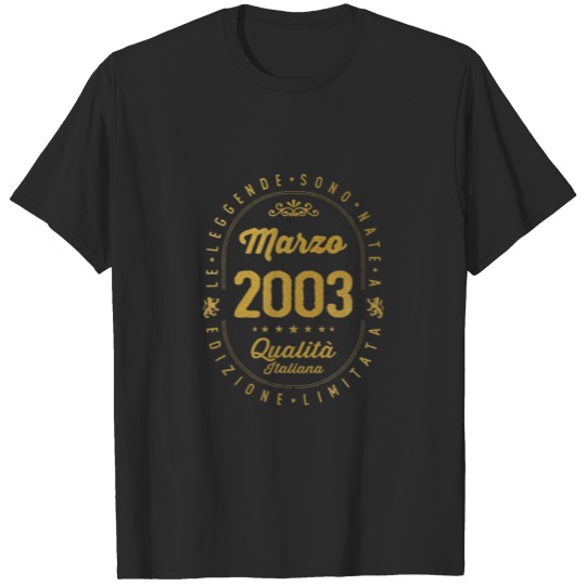 Discover 18 Years Birthday - Legends Are Born In 2003 T-shirt