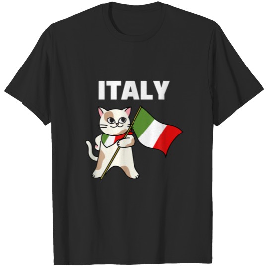 Italy Cat | Italian Italia Flag Cute Kitten T-shirt