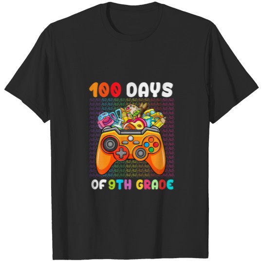 Discover Cute Tie Dye 100 Days Of 9Th Grade Video Game Cont T-shirt