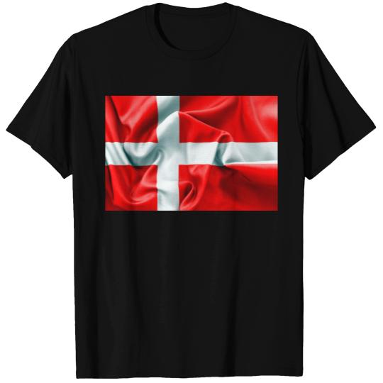 Denmark Flag 3/4 Sleeve T-shirt