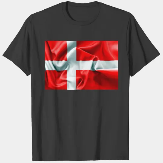 Denmark Flag 3/4 Sleeve T-shirt