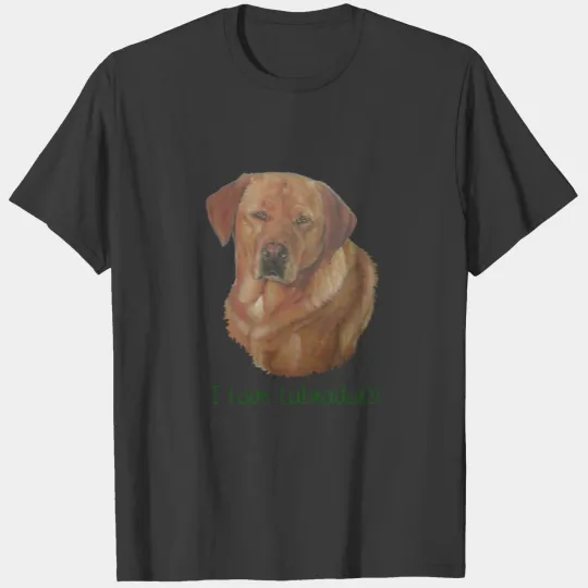 rare red labrador dog portrait yellow lab T-shirt