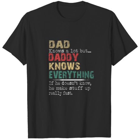 Discover Mens Dad Daddy Know Everything Retro Christmas Gra T-shirt
