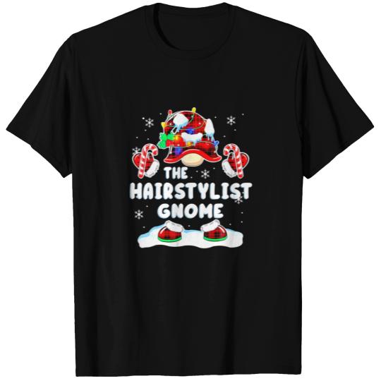 Hairstylist Gnome Gnomies Red Plaid Matching Famil T-shirt