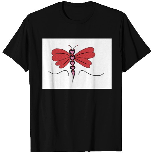 Valentines Dragonfly lady's T-shirt
