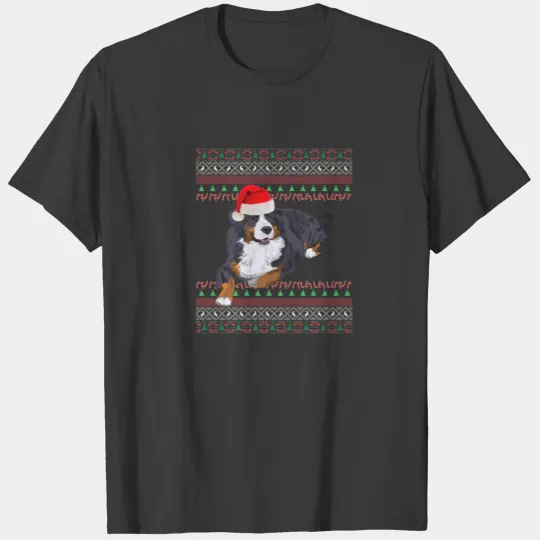 Berner Christmas Holiday Ugly Bernese Mountain Dog T-shirt