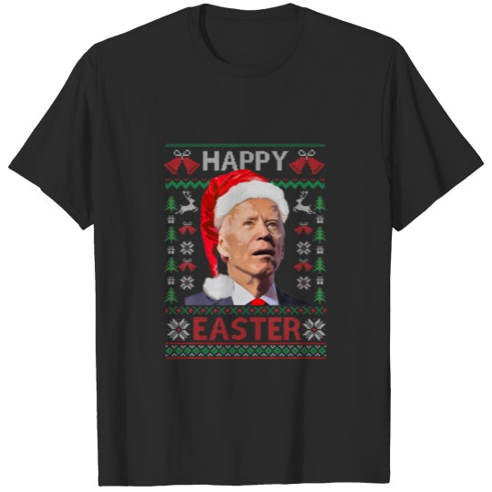 Discover Santa Joe Biden Happy Easter Ugly Christmas Pajama T-shirt