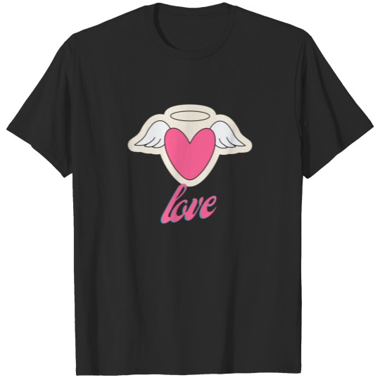 Discover Heart with Love & Angel Wings T-shirt