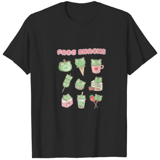 Discover Funny Frog Snacks Cute Kawaii Esthetic T-shirt