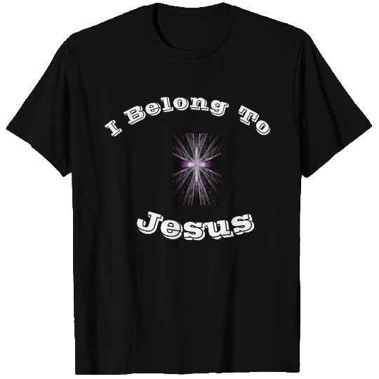 I Belong To Jesus Basic  Feather Cross T-shirt