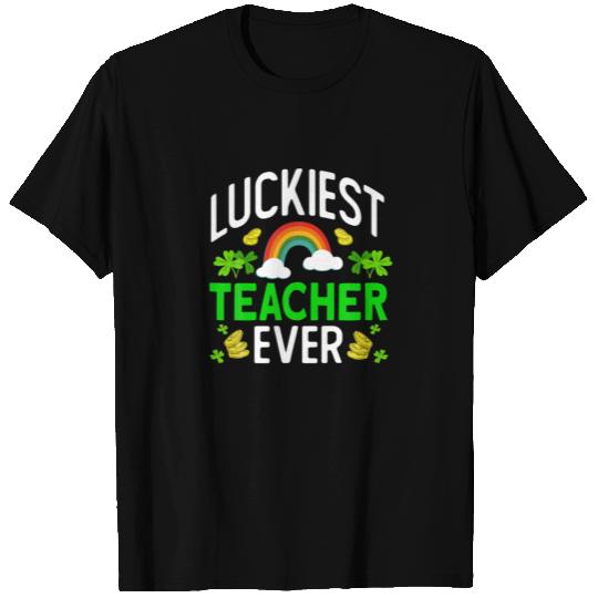 Luckiest Teacher Ever- Irish St Patricks Day T-shirt