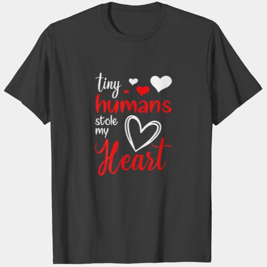 Tiny Humans Stole My Heart Valentine's Day NICU Nu T-shirt