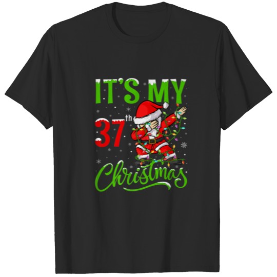 Discover Xmas Lighting Dabbing Santa It's My 37Th Christmas T-shirt