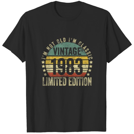 Discover Birthday Gifts Vintage Legendary Since 1983 T-shirt