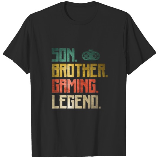 Discover Son Brother Gaming Legend Funny Gaming Quote Gamer T-shirt