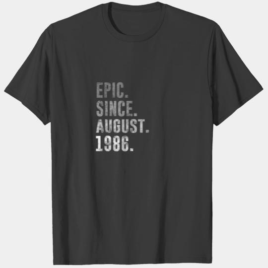 Epic Since August 1986 36Th Birthday Vintage 1986 T-shirt
