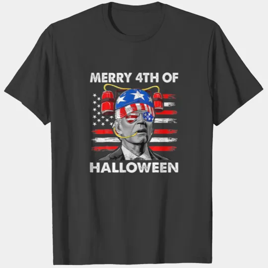 MERRY 4TH OF HALLOWEEN FUNNY JOE BIDEN Confused 4T T-shirt
