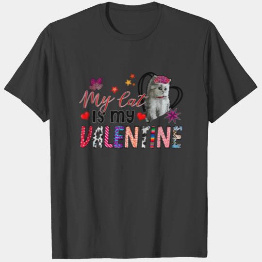 My Cat Is My Valentine Women Kitten Lover Classic T-shirt