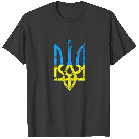 Ukrainian Flag Vintage Tryzub Ukraine Gift T-shirt