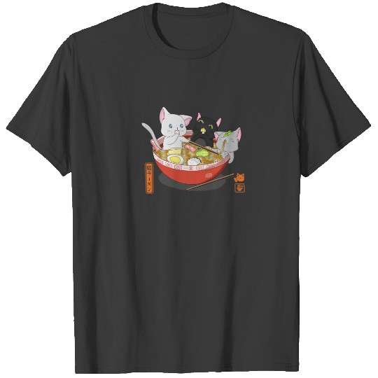 Ramen Cat Kawaii Neko Anime Cats Japanese Noodles T-shirt