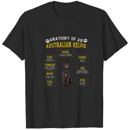 Funny Anatomy Australian Kelpie Gifts For Women Me T-shirt