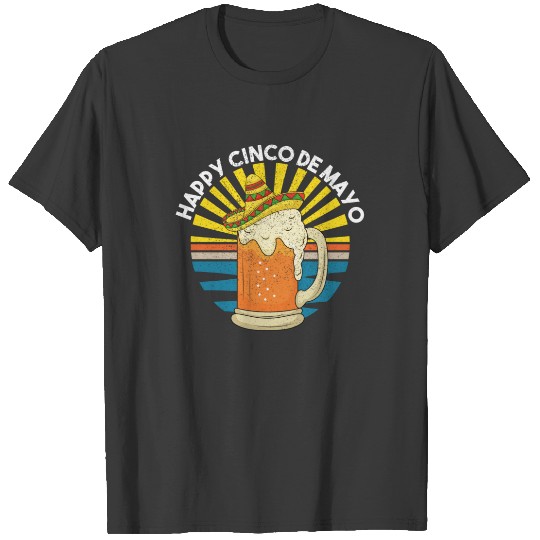 Happy Cinco De Mayo Retro Beer T-shirt