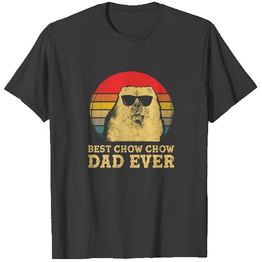 Best Chow Chow Dad Ever Dog Lovers Retro Vintage T-shirt