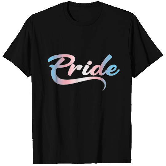transgender pride color gradient T-shirt