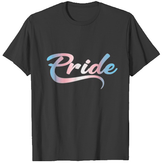 transgender pride color gradient T-shirt