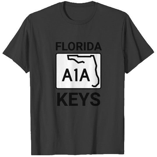 Florida Keys SR A1A Road Sign Beach Culture T-shirt