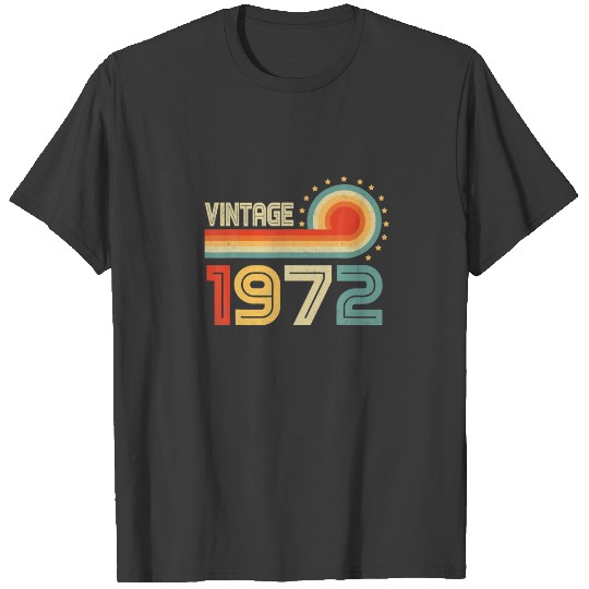 50th Birthday Gift Vintage 1972 Retro Bday 50 T-shirt