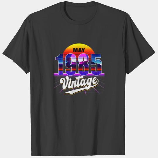 May 1985 Retro 36Th Birthday Vaporwave 30'S Style T-shirt