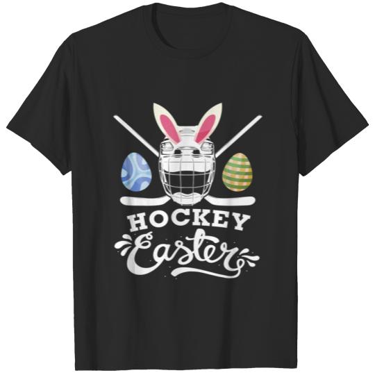 Discover Hockey Easter Funny Easter Day Ice Hockey Player T-shirt