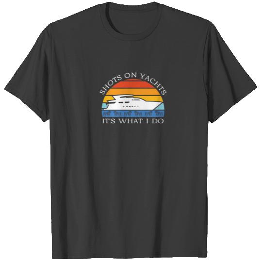 Shots On Yachts Retro Yacht Rock T-shirt