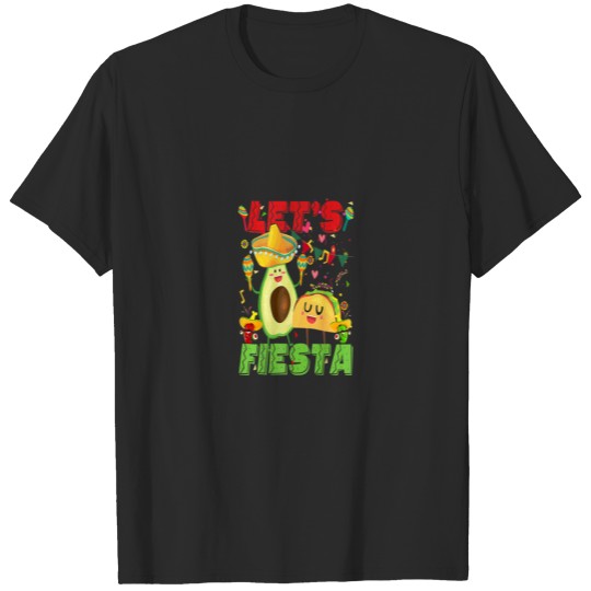 Discover Let's Fiesta Avocado And Tacos Cinco De Mayo Mexic T-shirt
