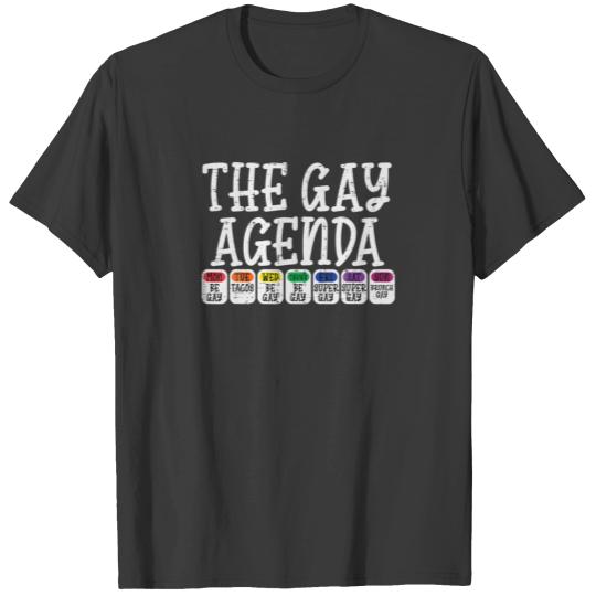 The Gay Agenda Funny Straight Ally LGBTQ Gay Pride T-shirt