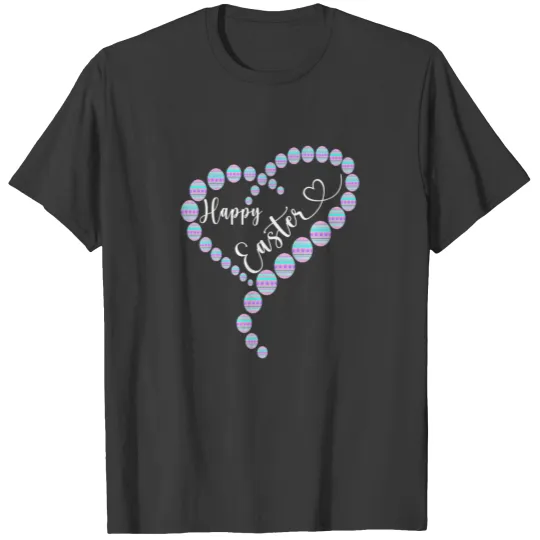 Happy Easter Eggs Heart Family Matching Mommy And T-shirt