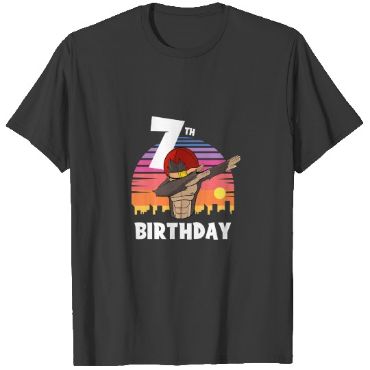 Discover Kids Dabbing Monkey 7Th Birthday T-shirt