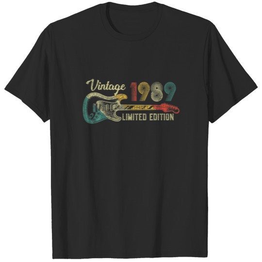 Discover Vintage 1989 Limited Edition, Guitarist 33 Year Ol T-shirt