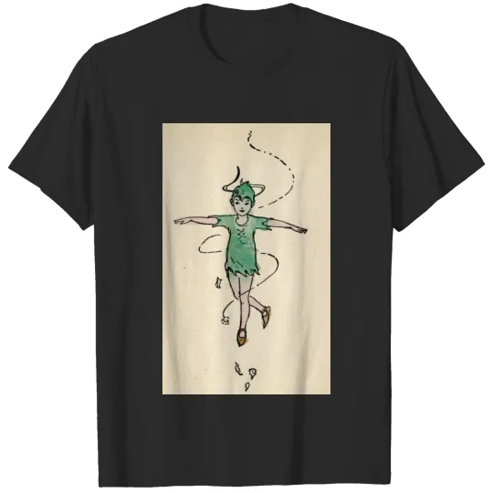 Peter Pan hand painted in 1920s T-shirt