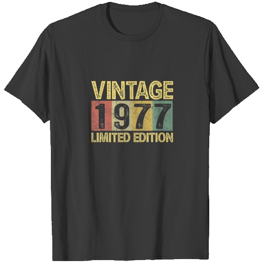 Vintage 1977 Bday 45 Years Old Funny 45Th Birthday T-shirt