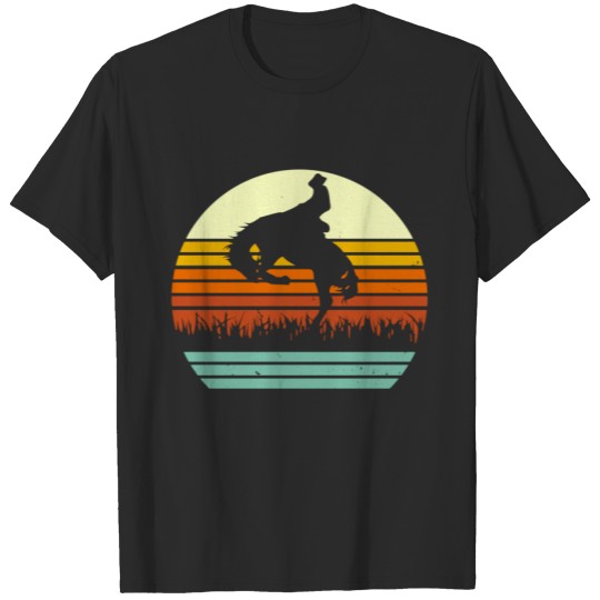Discover Bucking Horse Rodeo Retro Style T-shirt