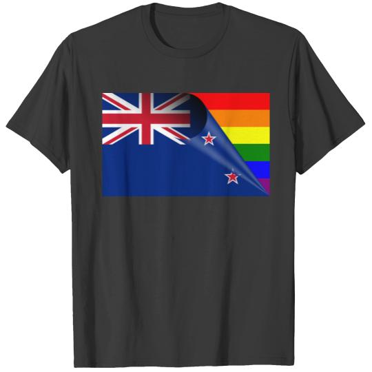 New Zealand Gay Pride Rainbow Flag T-shirt