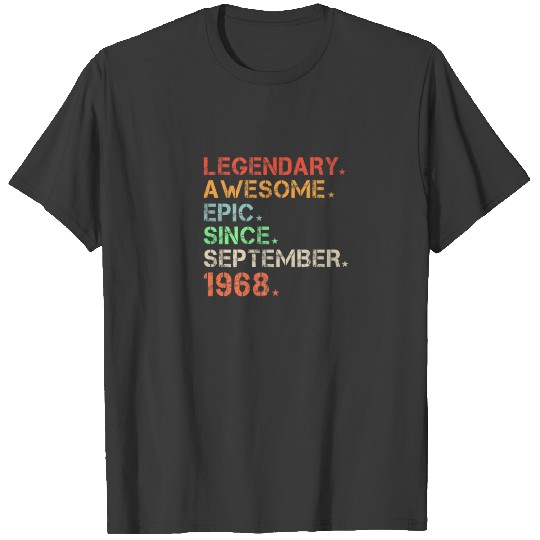 Discover Legendary Awesome Epic Since September 1968 Retro T-shirt