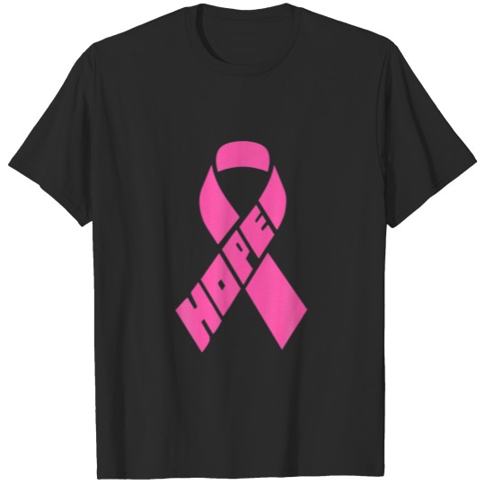 Breast Cancer Awareness Pink Ribbon Hope Minimalis T-shirt