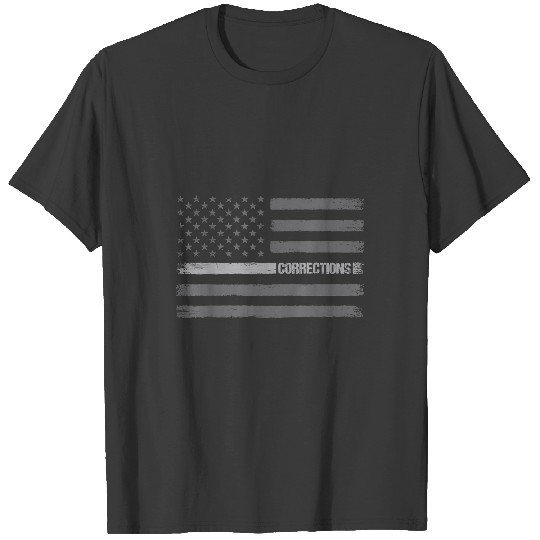 Correctional Officer American Flag Gift Vintage Co T-shirt