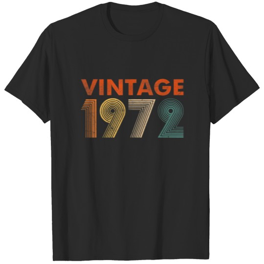 Vintage 1972 50Th Birthday For Men Women 50 Years T-shirt