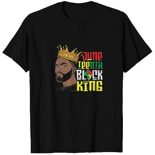 Junenth Black King Melanin Father Dad Men Son T-shirt