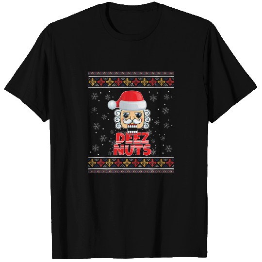 Deez Nuts Nutcracker Nut Funny Xmas Pajama Men Wom T-shirt